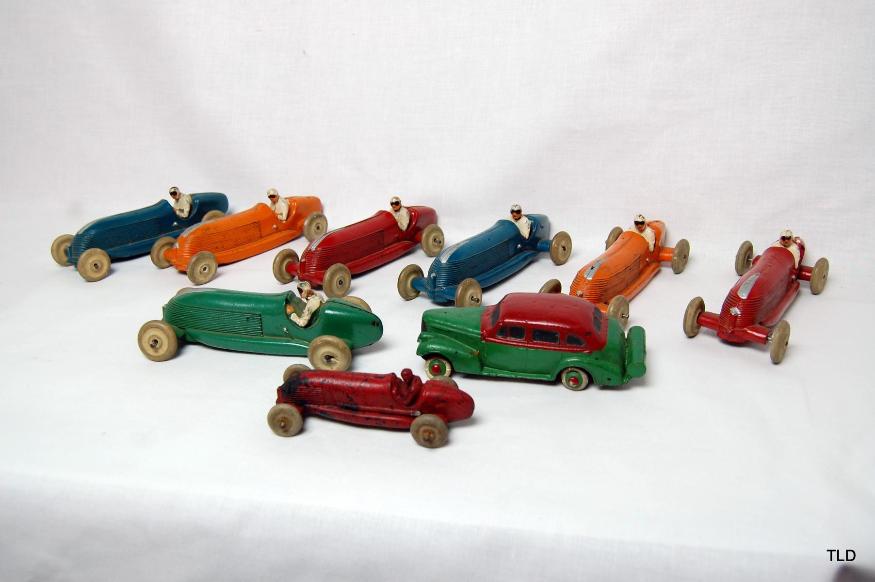 AUB RUBR Rubber Toy Cars 1920s 1930s