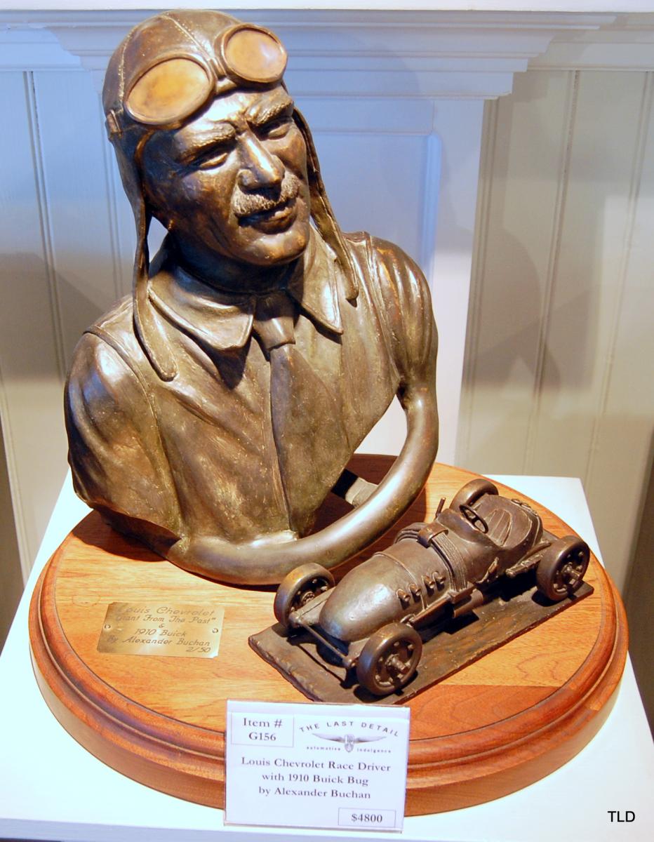 Louis Chevrolet Race Driver with 1910 Buick Bug by Alexander Buchan